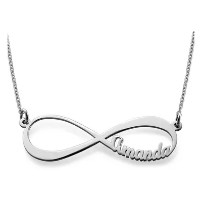 Infinity Name Necklace in Sterling Silver