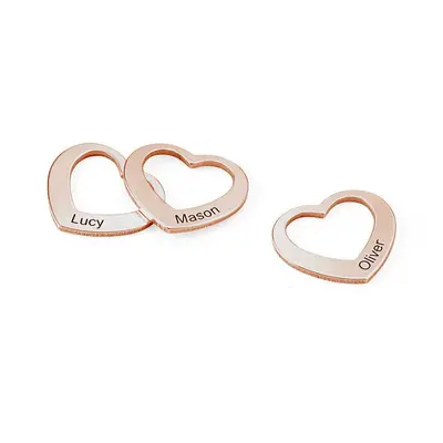 Heart Pendant for Chelsea Bangle Bracelet in 18ct Rose Gold Plating