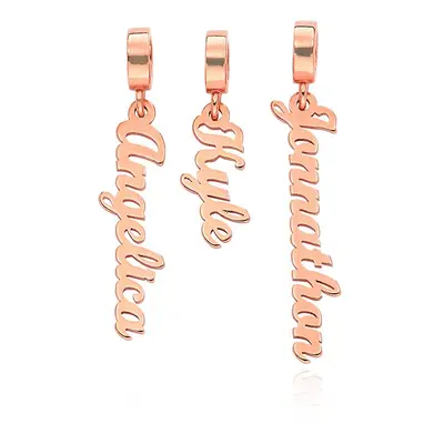 Modern Verical Name Pendant in 18ct Rose Gold Plating