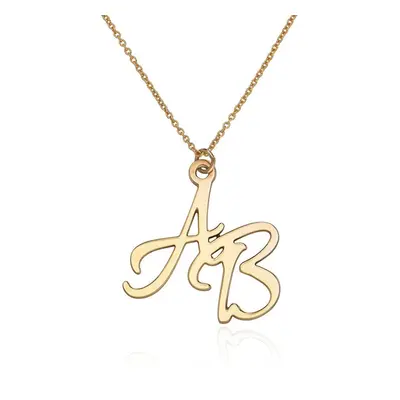 Two Initial Necklace in 18ct Gold Vermeil