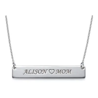 Nameplate Necklace in Sterling Silver