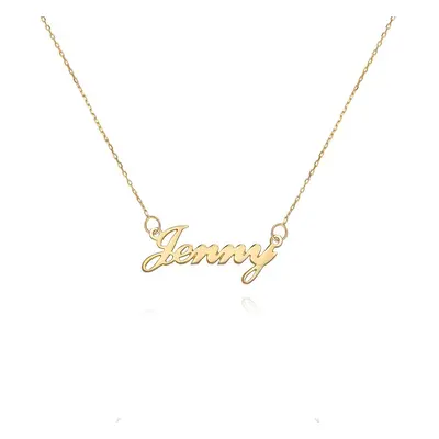 Hollywood Small Name Necklace in 14ct Solid Yellow Gold