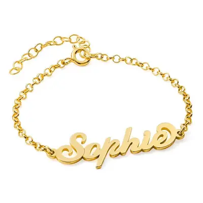 Carrie Name Bracelet in 18ct Gold Vermeil