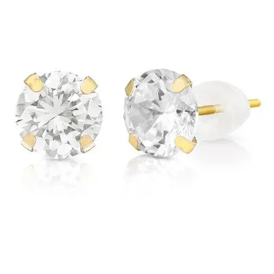 10ct Gold Cubic Zirconia Stud Earrings