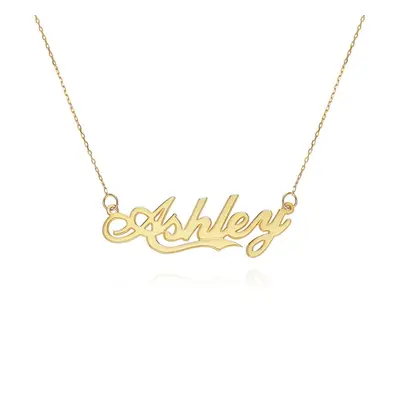 14ct Yellow Gold Coca Cola Font Name Necklace