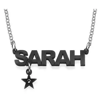 L.A. Color Name Necklace with Charm in Acrylic