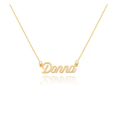 Twirl Script Name Necklace in 14ct Solid Yellow Gold