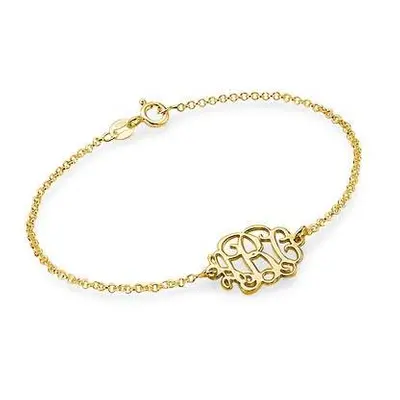 18ct Gold Plated Silver Monogram Bracelet / Anklet