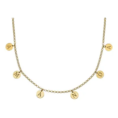 Initials Choker Necklace in 18ct Gold Plating