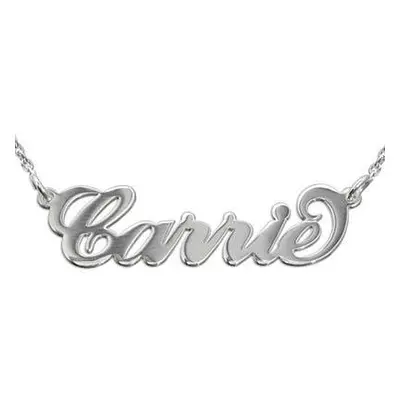 Personalised Carrie Name Necklace in Sterling Silver