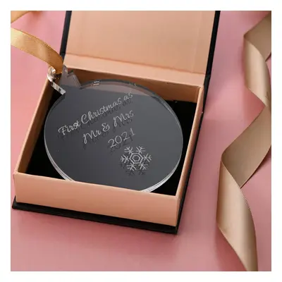 Personalised Holiday Ornament with Snowflake