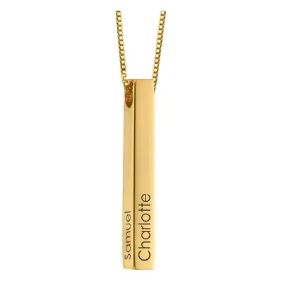 Totem 3D Bar Necklace in 18ct Gold Vermeil