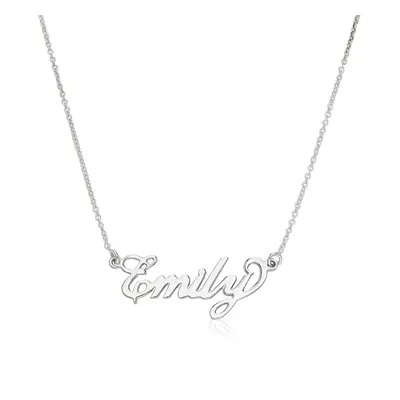 Small Carrie Name Necklace in Sterling Silver