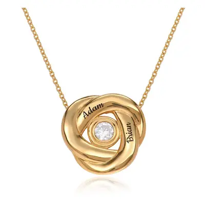 Love Knot 0.25 ct Diamond Necklace in 18ct Gold Vermeil