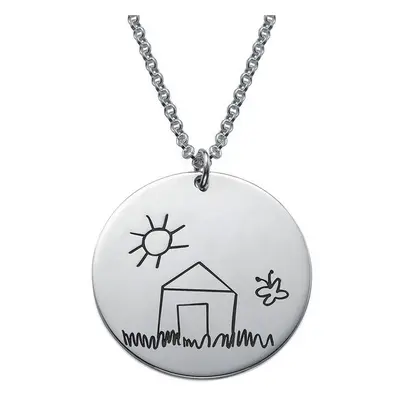 Disc Necklace for Mums with Kids Drawings