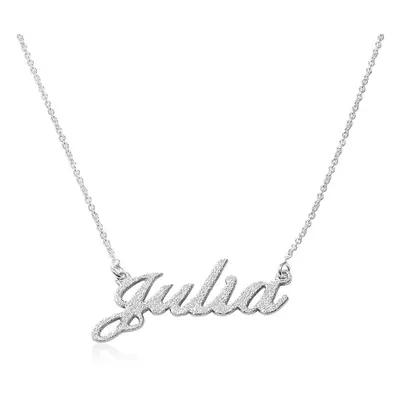 Sparkling Classic Name Necklace in Sterling Silver