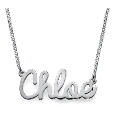 Cursive Name Necklace in Sterling Silver