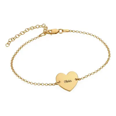 Heart Anklet in 18ct Gold Plating