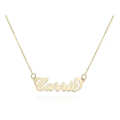 Carrie Name Necklace in 14ct Solid Yellow Gold