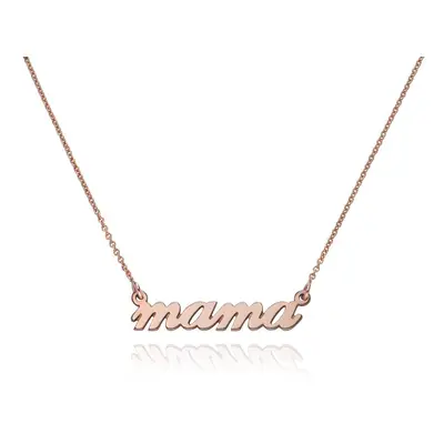 Mama Cursive Necklace in 18ct Rose Gold Plating