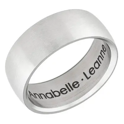 Engraved Men's Classic Band Promise Ring in Stainless Steel