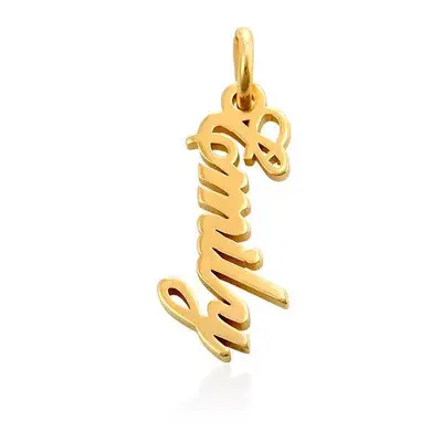 Vertical Name Pendant in 18ct Gold Vermeil