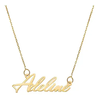 Tiny Name Necklace in 14ct Solid Yellow Gold