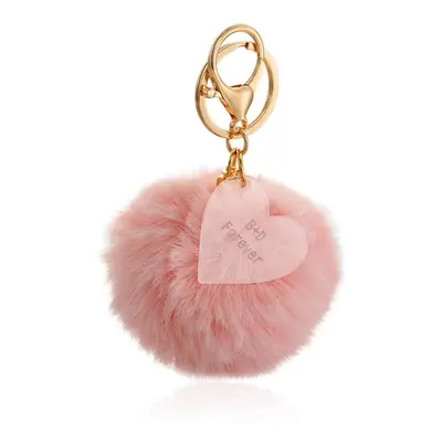 Personalised Custom Pom Pom Keyring & Heart Charm