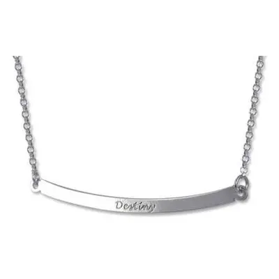 Horizontal Silver Bar Necklace