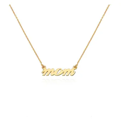 Mom Cursive Necklace in 18ct Gold Plating