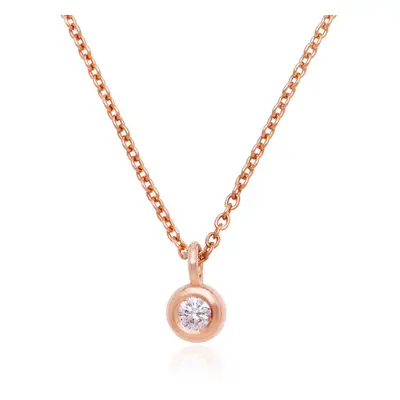 Solitaire 0.10ct Diamond Necklace in 18ct Rose Gold Plating