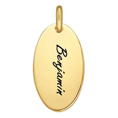 Personalised Oval Disc - Gold Plated