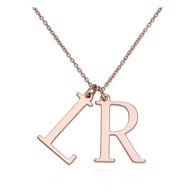 Initial Necklace in 18ct Rose Gold Plating