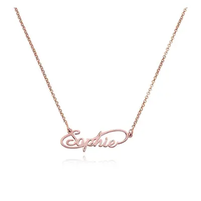 Infinity Style Name Necklace in 18ct Rose Gold Plating