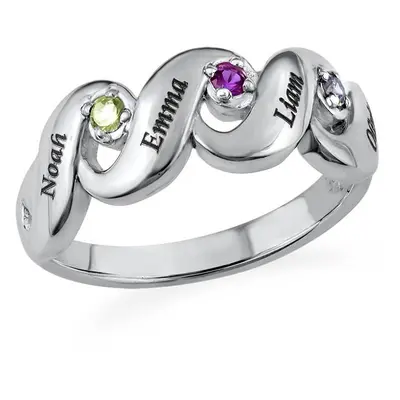 Mother's Ring with Four Birthstones