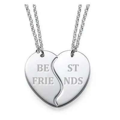 Personalised Best Friends Necklace Set in Sterling Silver