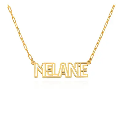 Outline Name Necklace in 18ct Gold Vermeil