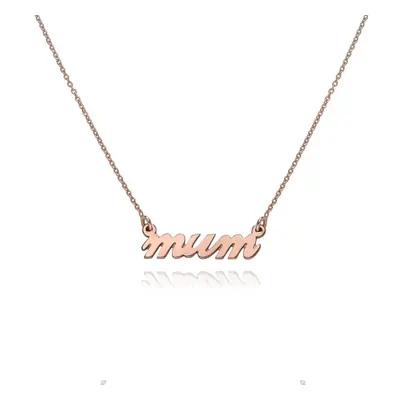 Mum Cursive Necklace in 18ct Rose Gold Plating