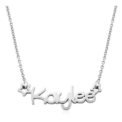 Girl's Star Name Necklace in Sterling Silver