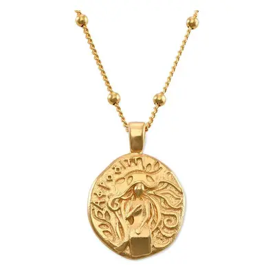 Aphrodite Coin Necklace in 18ct Gold Plating