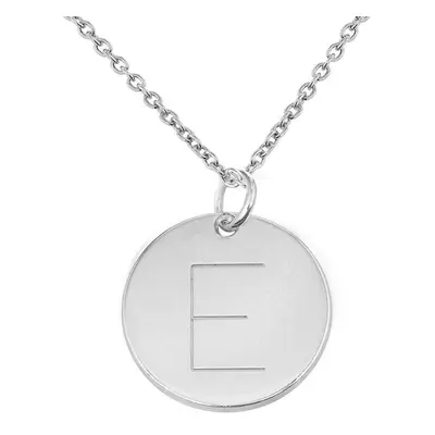 Initial Disc Necklace in Sterling Silver