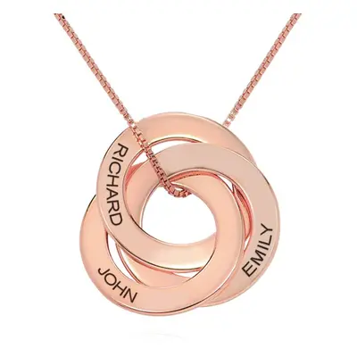 Russian Ring Necklace in 18ct Rose Gold Plating