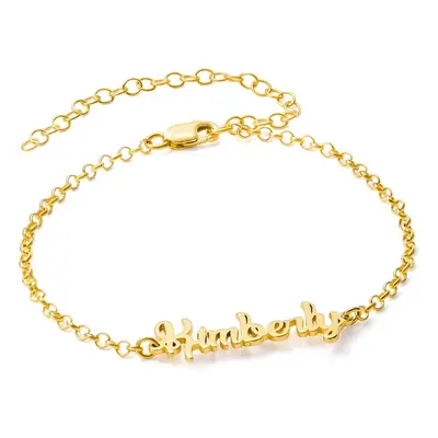 Anklet / Bracelet with Name in 18ct Gold Vermeil