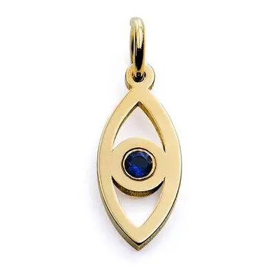 Linda Vertical Evil Eye Pendant in 18ct Gold Vermeil