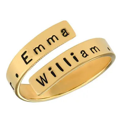 Engravable Ring Wrap in 18ct Gold Plating