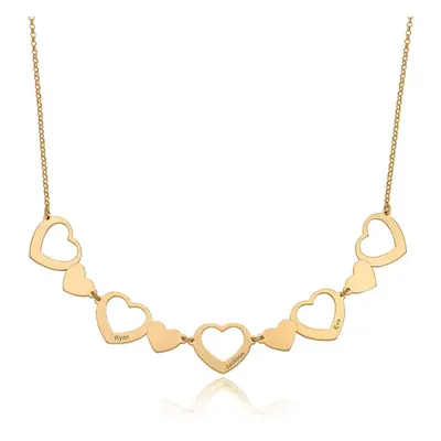 Multi-Heart Necklace in 18ct Gold Plating