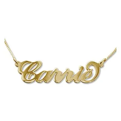 10ct Gold Double Thickness Carrie Name Necklace