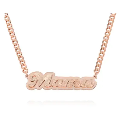 Brandi Double Plated Name Necklace in 18ct Rose Gold Plating