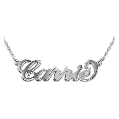 Carrie Necklace with Cable Chain in 14ct Solid White Gold