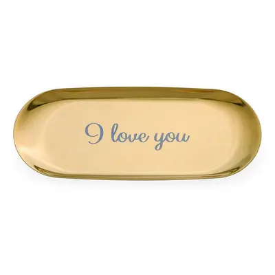 Personalised Oval Jewellery Tray in Gold Colour